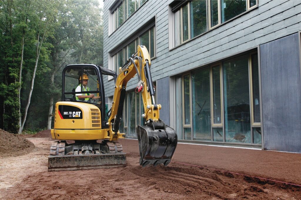 cat, 7d, mini excavator, animal, caterpillar, pet, construction machinery, construction work, work machine, earthmoving, technology, heavy